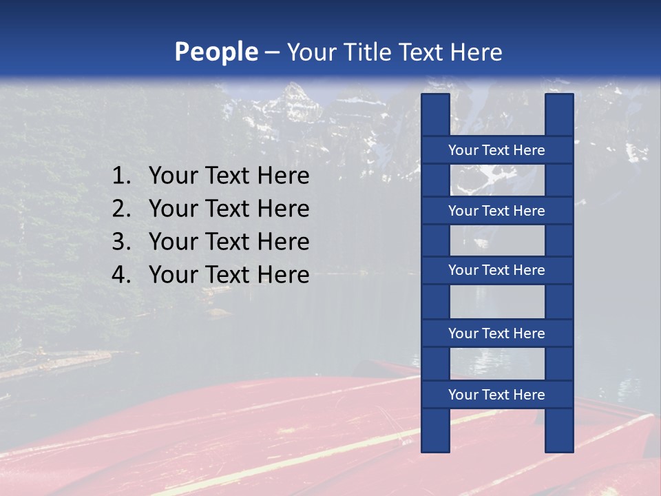 Beautiful Location On The Waterfront Of The Mountain River PowerPoint Template