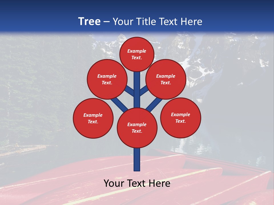 Beautiful Location On The Waterfront Of The Mountain River PowerPoint Template