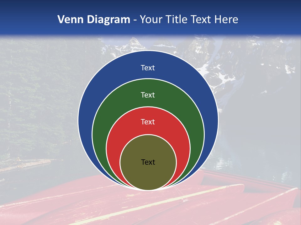 Beautiful Location On The Waterfront Of The Mountain River PowerPoint Template