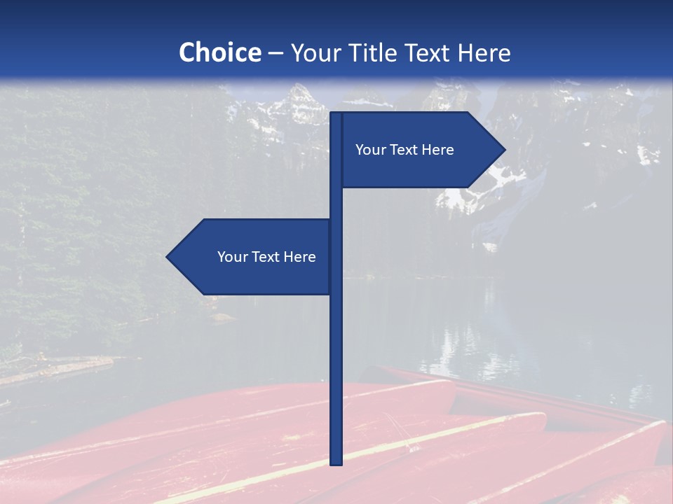 Beautiful Location On The Waterfront Of The Mountain River PowerPoint Template