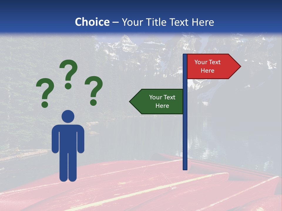 Beautiful Location On The Waterfront Of The Mountain River PowerPoint Template