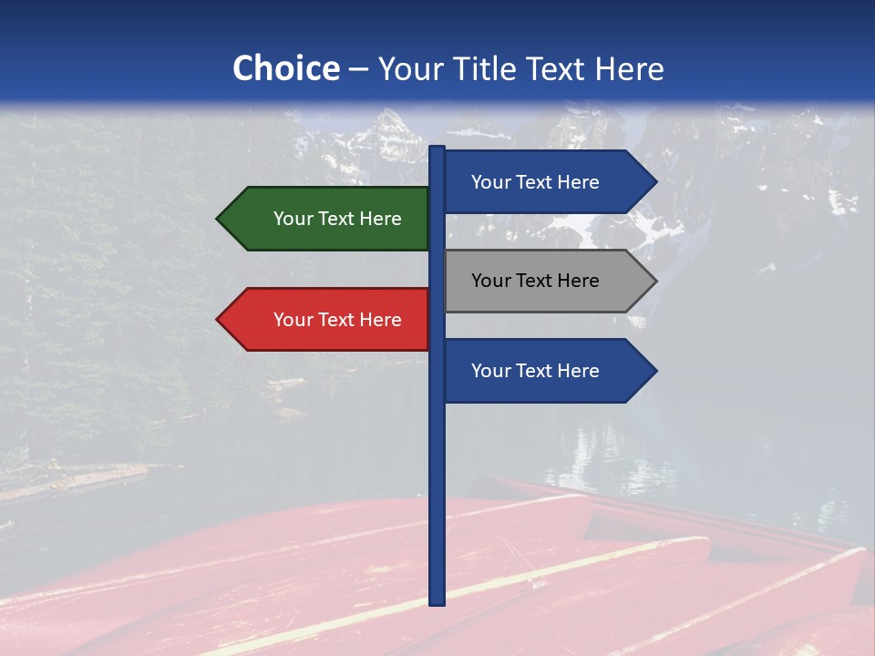 Beautiful Location On The Waterfront Of The Mountain River PowerPoint Template