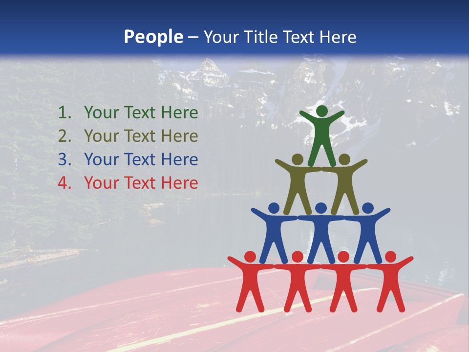 Beautiful Location On The Waterfront Of The Mountain River PowerPoint Template