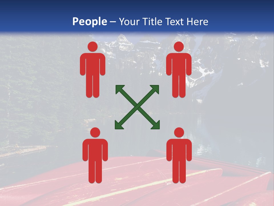 Beautiful Location On The Waterfront Of The Mountain River PowerPoint Template