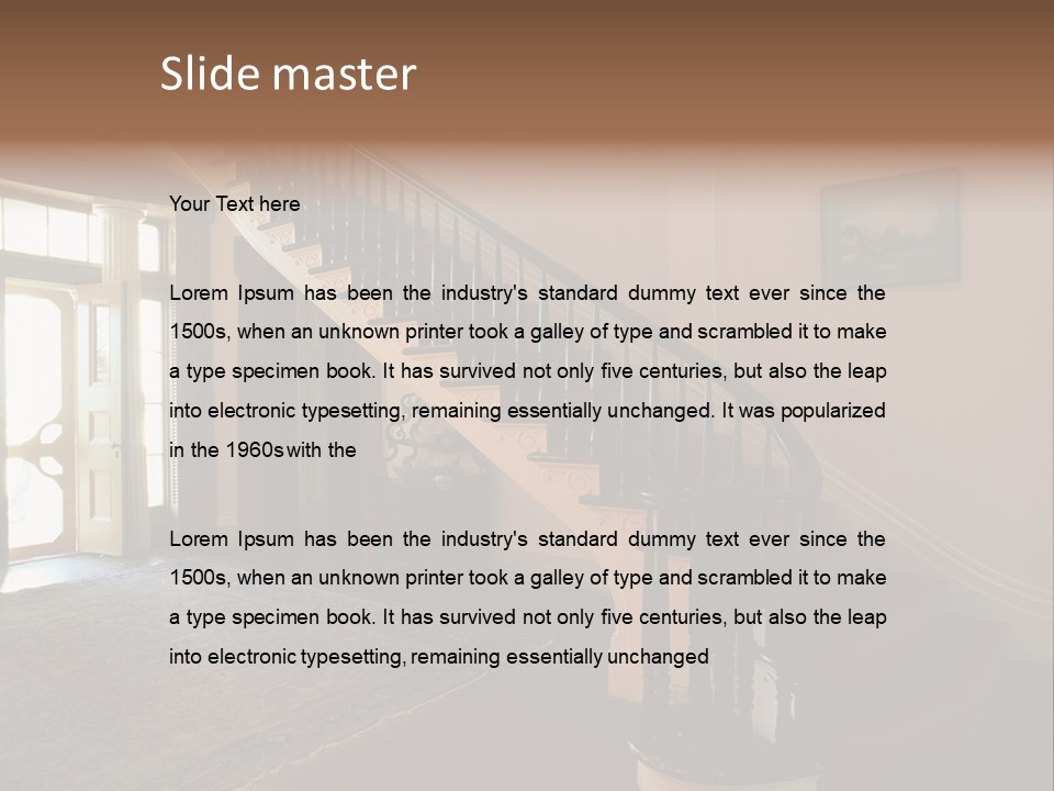 Vintage Staircase PowerPoint Template