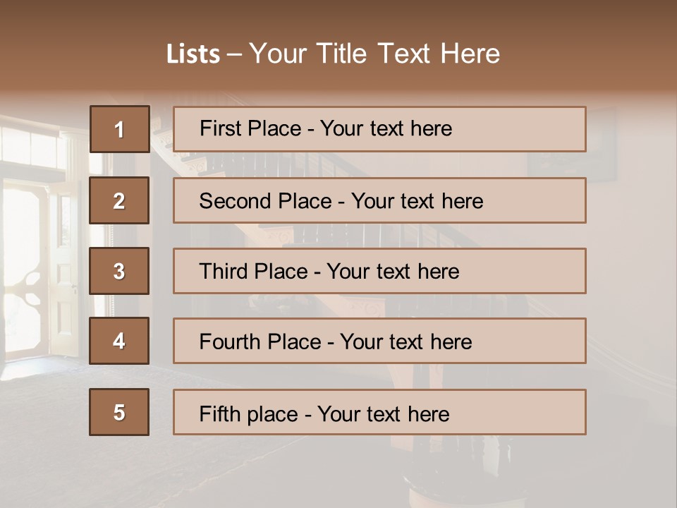 Vintage Staircase PowerPoint Template