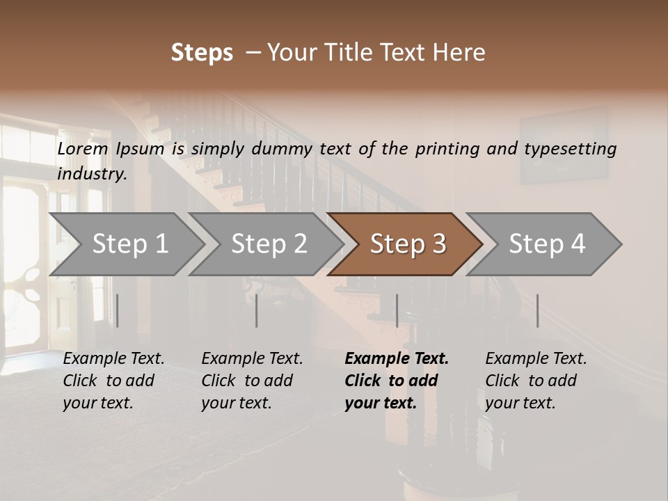 Vintage Staircase PowerPoint Template