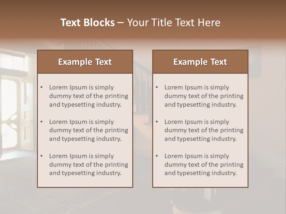 Vintage Staircase PowerPoint Template