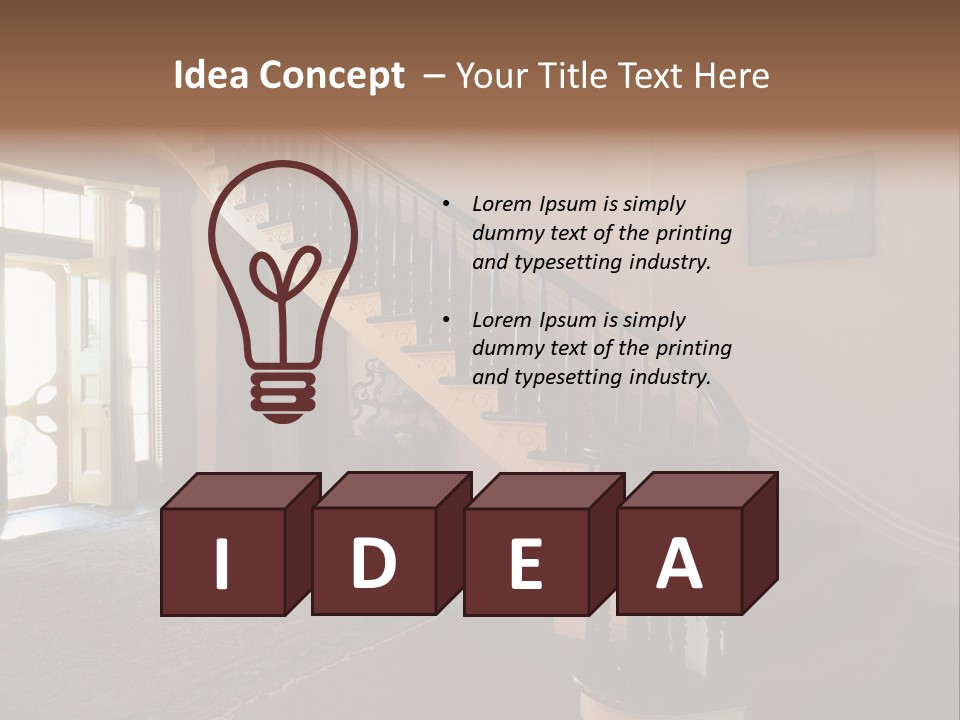 Vintage Staircase PowerPoint Template