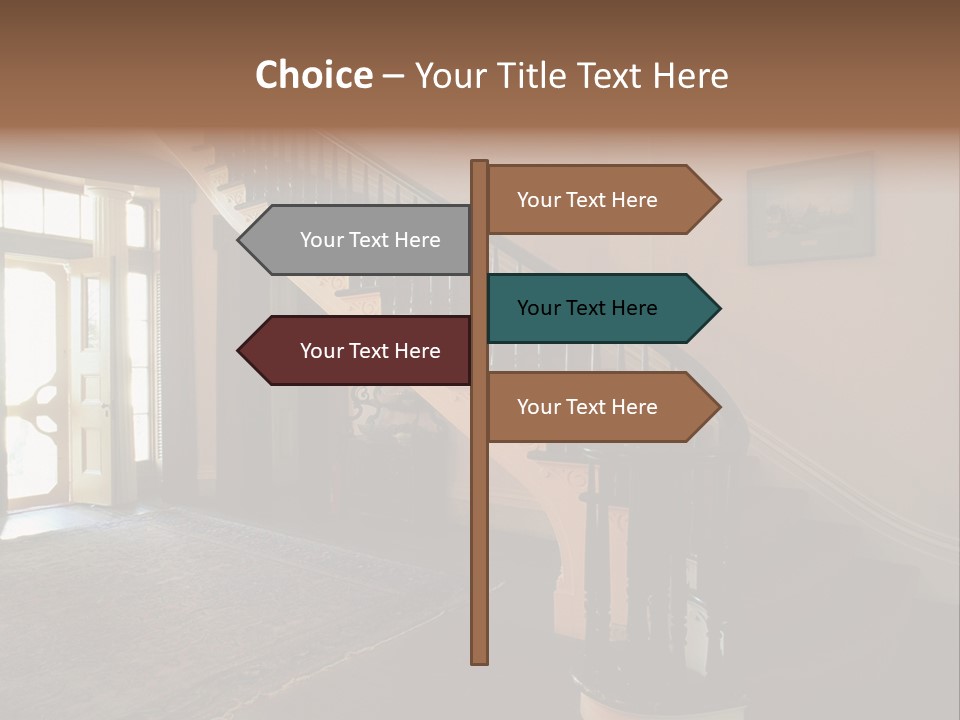 Vintage Staircase PowerPoint Template