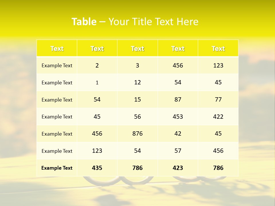 Children Ride Bikes Golden Autumn Park PowerPoint Template