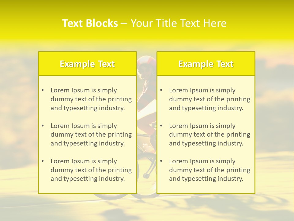 Children Ride Bikes Golden Autumn Park PowerPoint Template