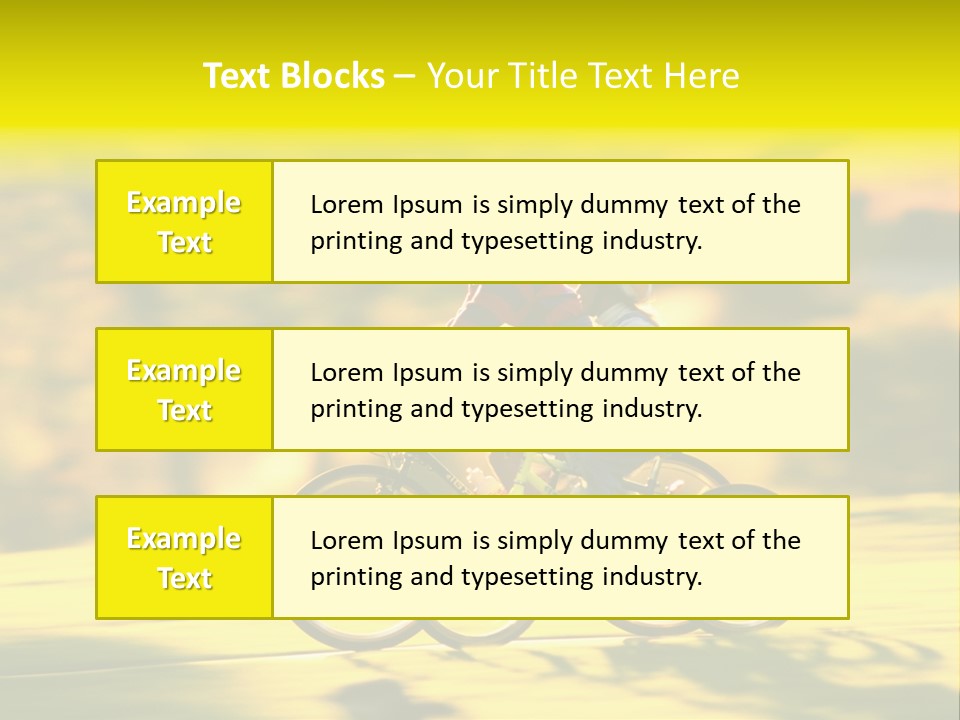 Children Ride Bikes Golden Autumn Park PowerPoint Template