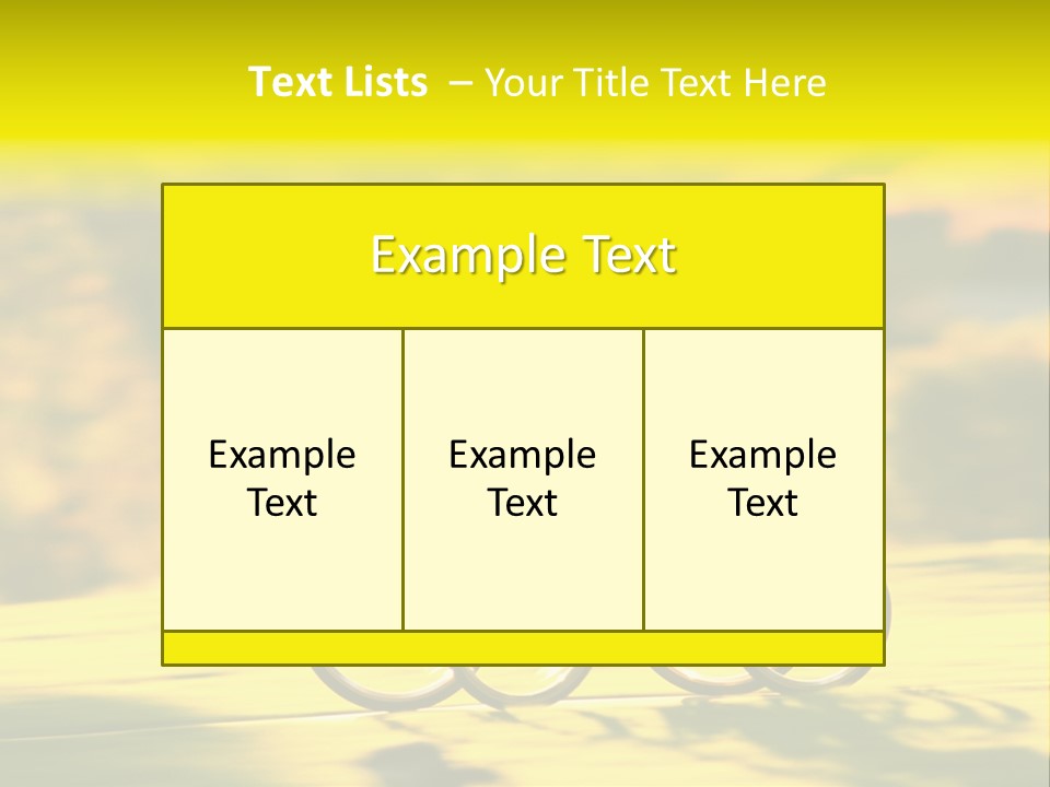 Children Ride Bikes Golden Autumn Park PowerPoint Template