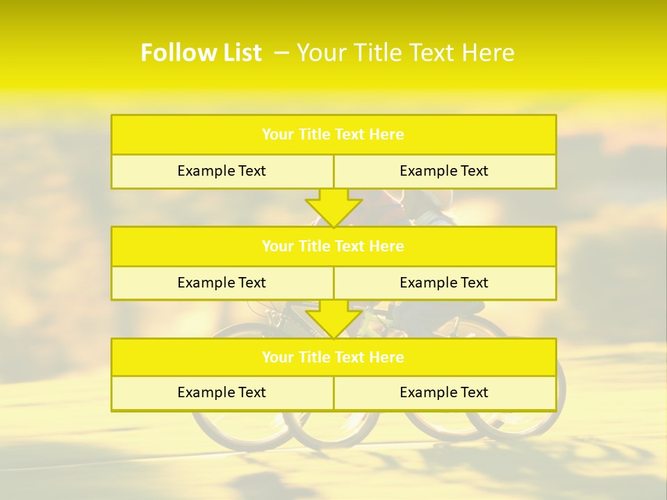 Children Ride Bikes Golden Autumn Park PowerPoint Template