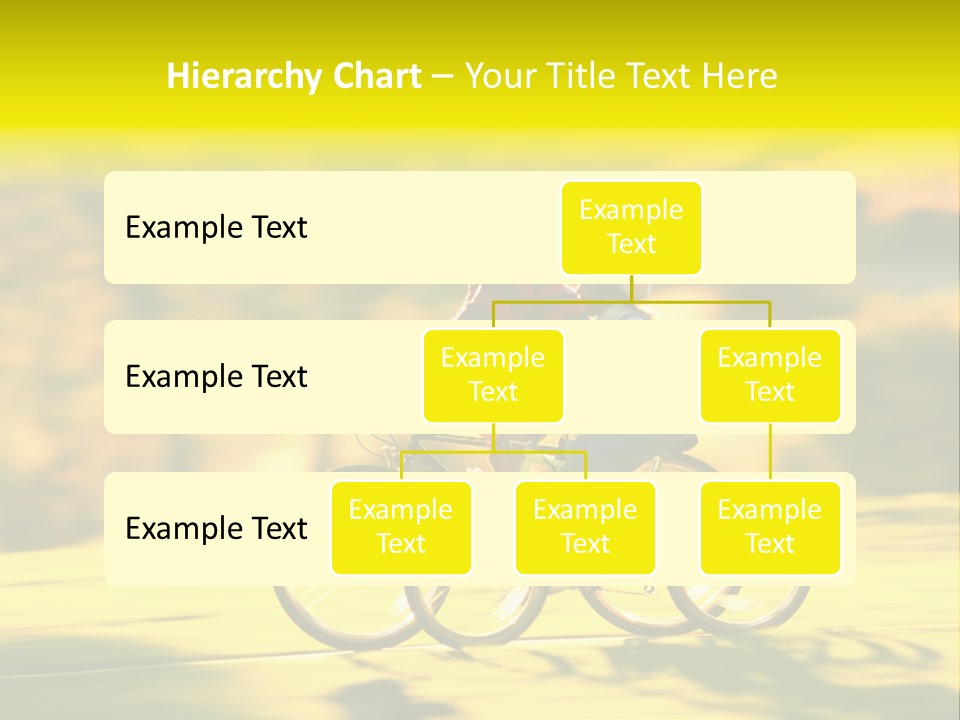 Children Ride Bikes Golden Autumn Park PowerPoint Template
