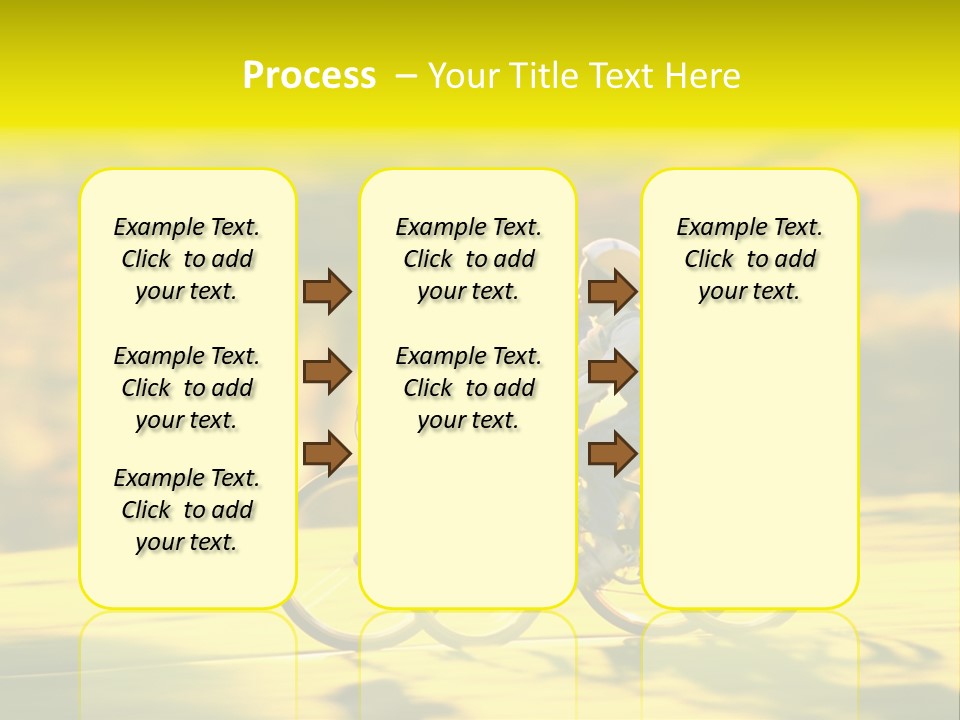 Children Ride Bikes Golden Autumn Park PowerPoint Template