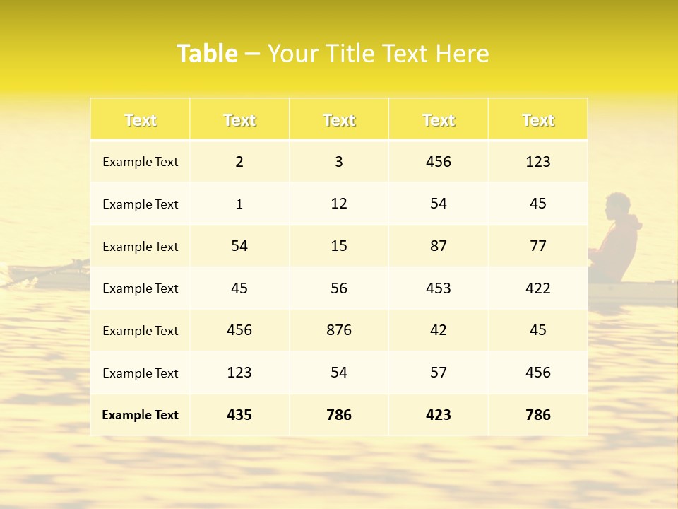 Men Rowing Golden Sunset PowerPoint Template