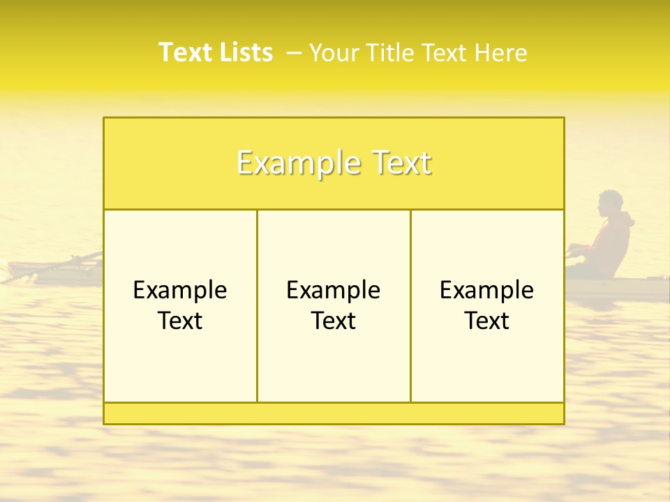 Men Rowing Golden Sunset PowerPoint Template