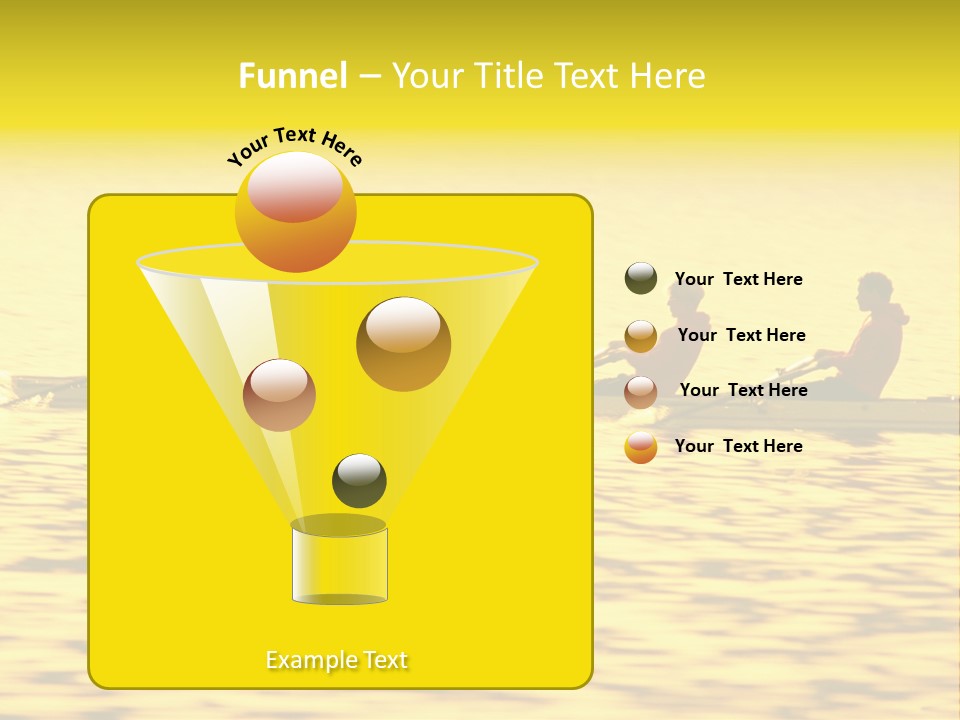 Men Rowing Golden Sunset PowerPoint Template