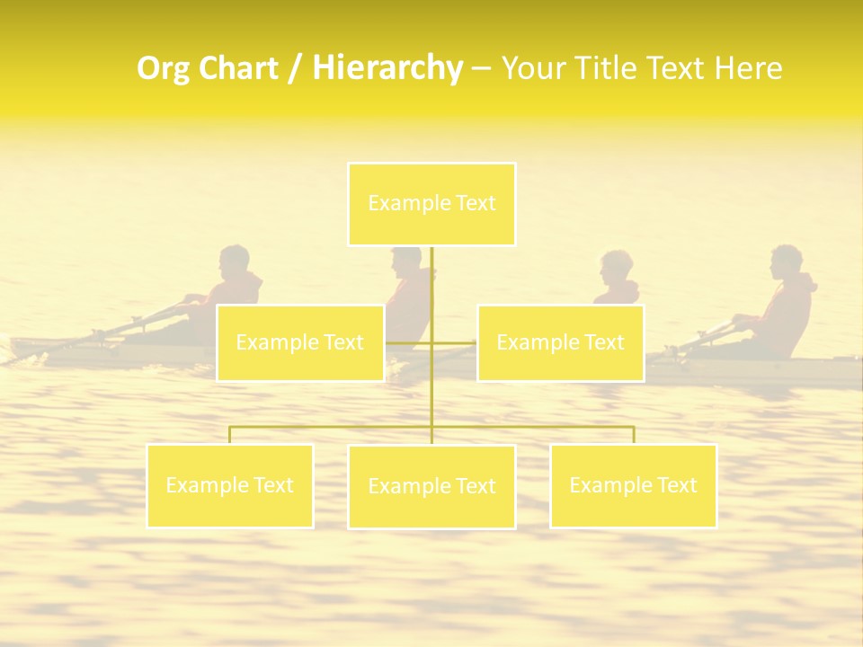 Men Rowing Golden Sunset PowerPoint Template