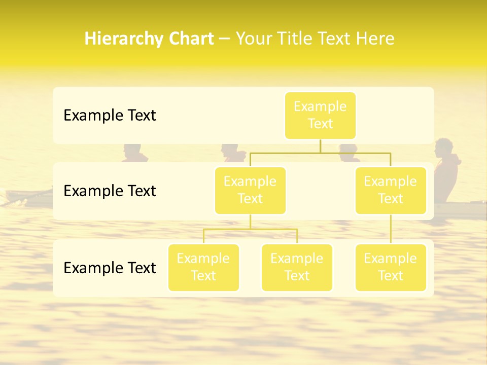 Men Rowing Golden Sunset PowerPoint Template