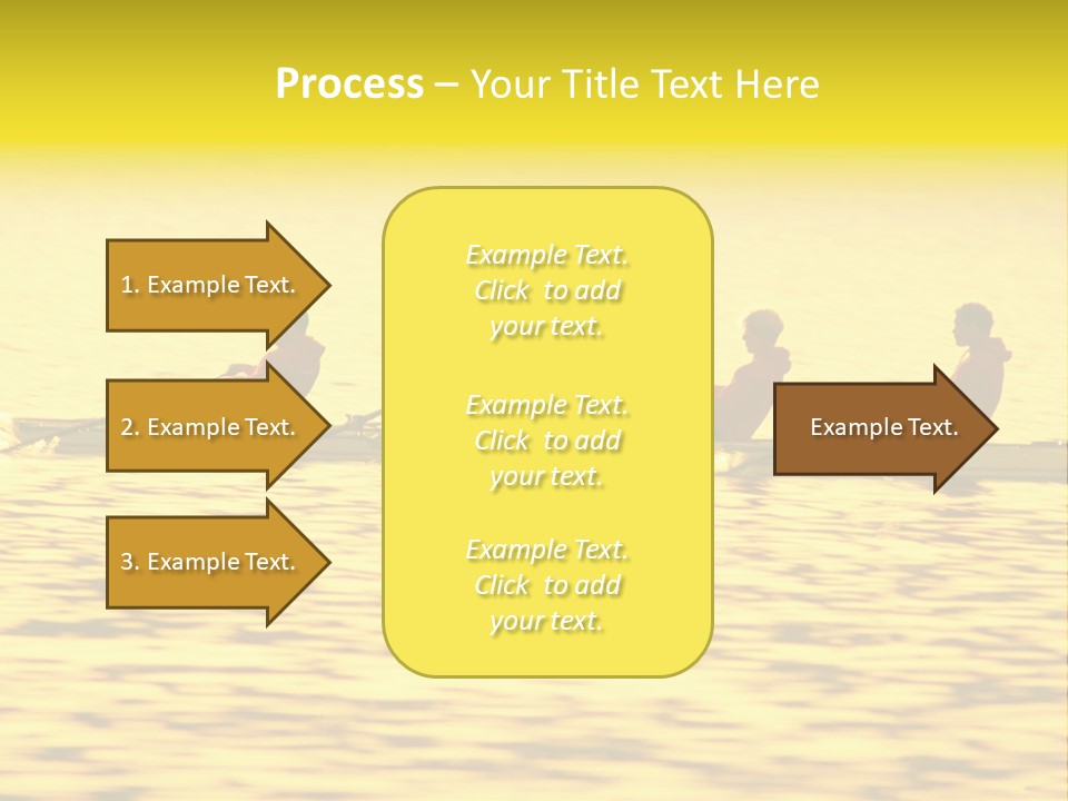 Men Rowing Golden Sunset PowerPoint Template