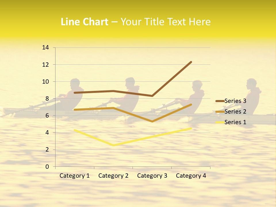 Men Rowing Golden Sunset PowerPoint Template