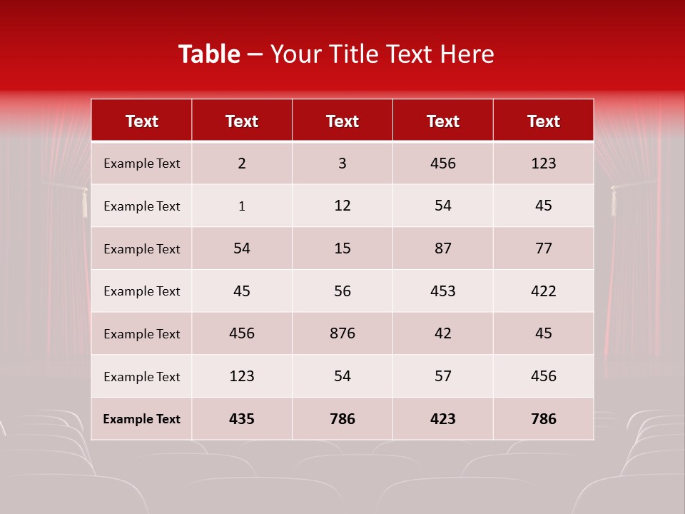 A Typical Scene In The Theater PowerPoint Template