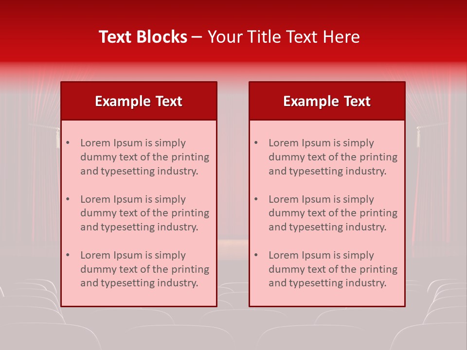 A Typical Scene In The Theater PowerPoint Template