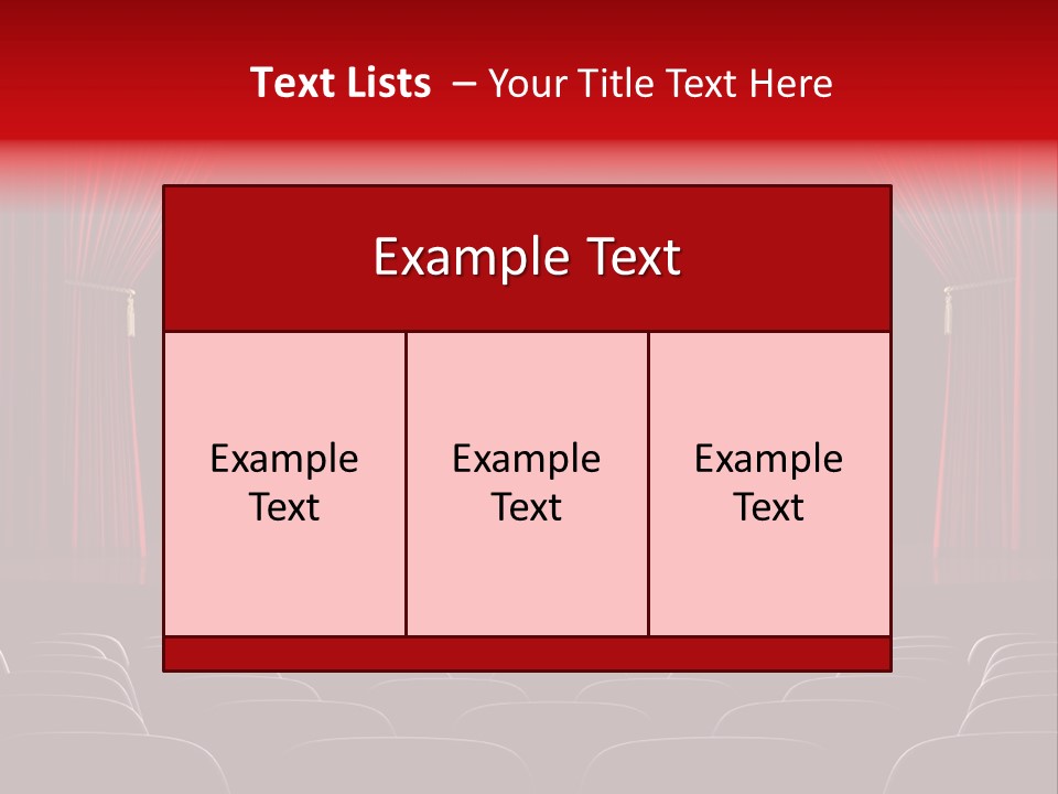 A Typical Scene In The Theater PowerPoint Template