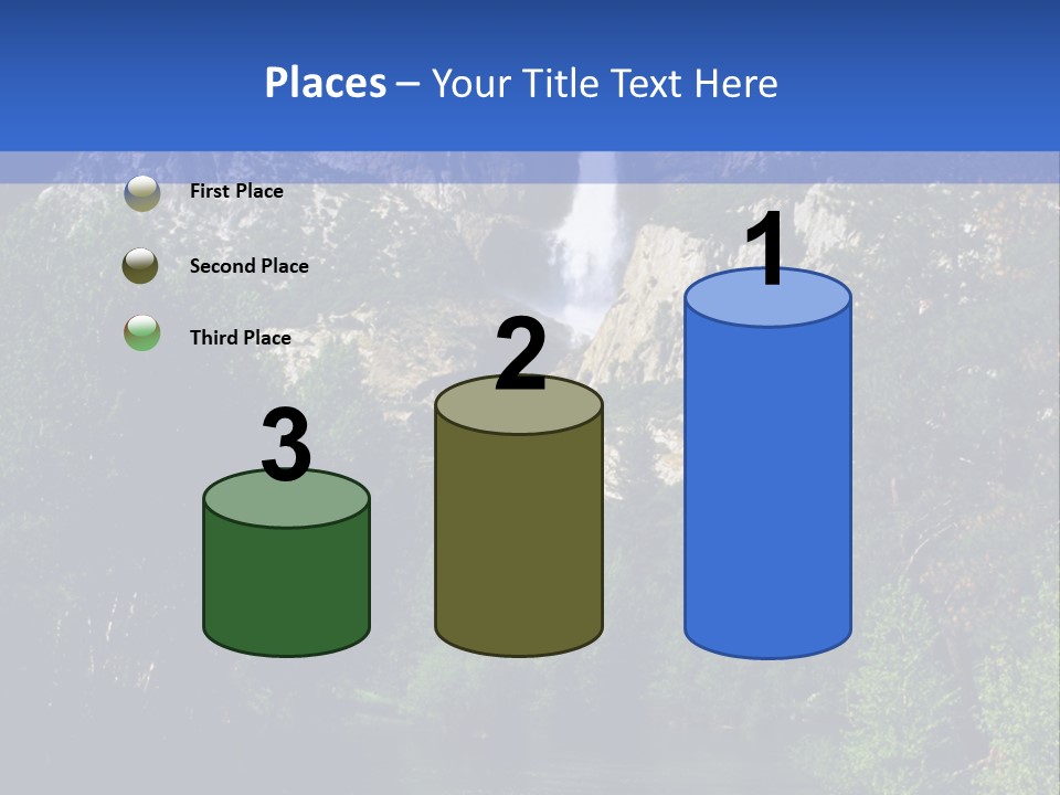 Beautiful Waterfall PowerPoint Template