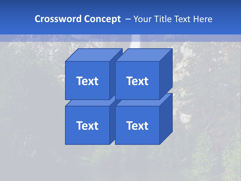 Beautiful Waterfall PowerPoint Template