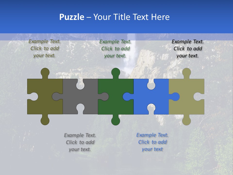 Beautiful Waterfall PowerPoint Template