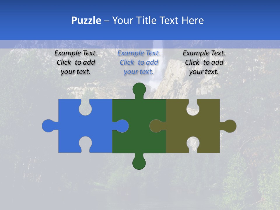 Beautiful Waterfall PowerPoint Template