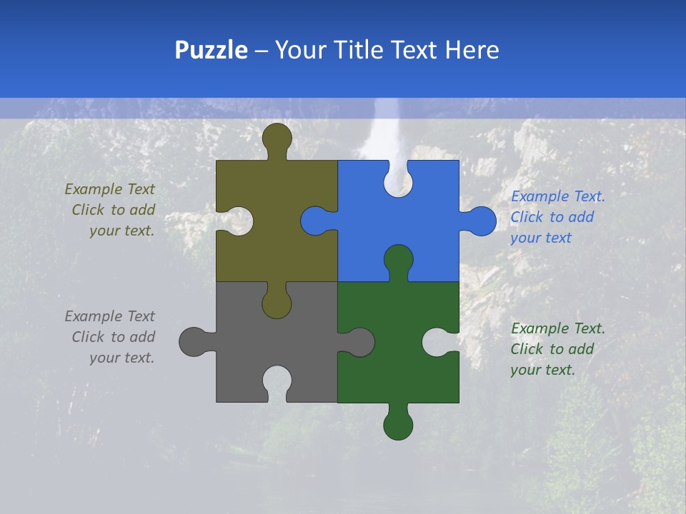 Beautiful Waterfall PowerPoint Template