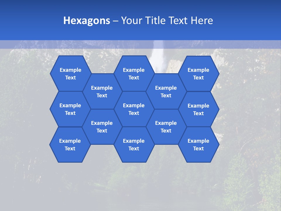 Beautiful Waterfall PowerPoint Template