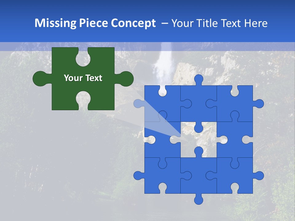 Beautiful Waterfall PowerPoint Template