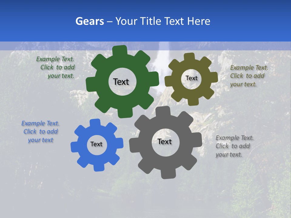 Beautiful Waterfall PowerPoint Template