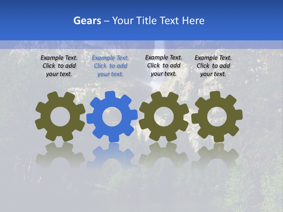 Beautiful Waterfall PowerPoint Template