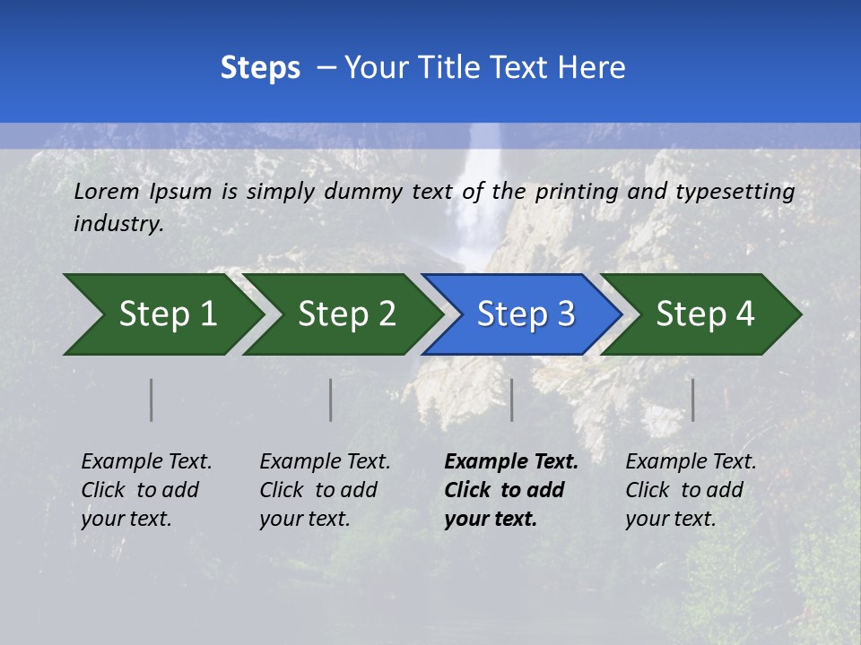 Beautiful Waterfall PowerPoint Template