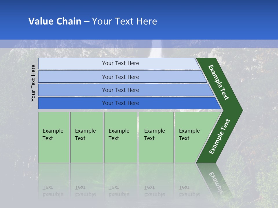 Beautiful Waterfall PowerPoint Template
