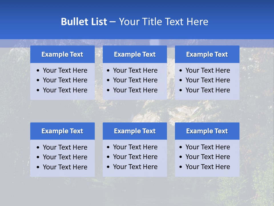Beautiful Waterfall PowerPoint Template