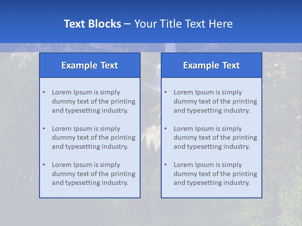 Beautiful Waterfall PowerPoint Template