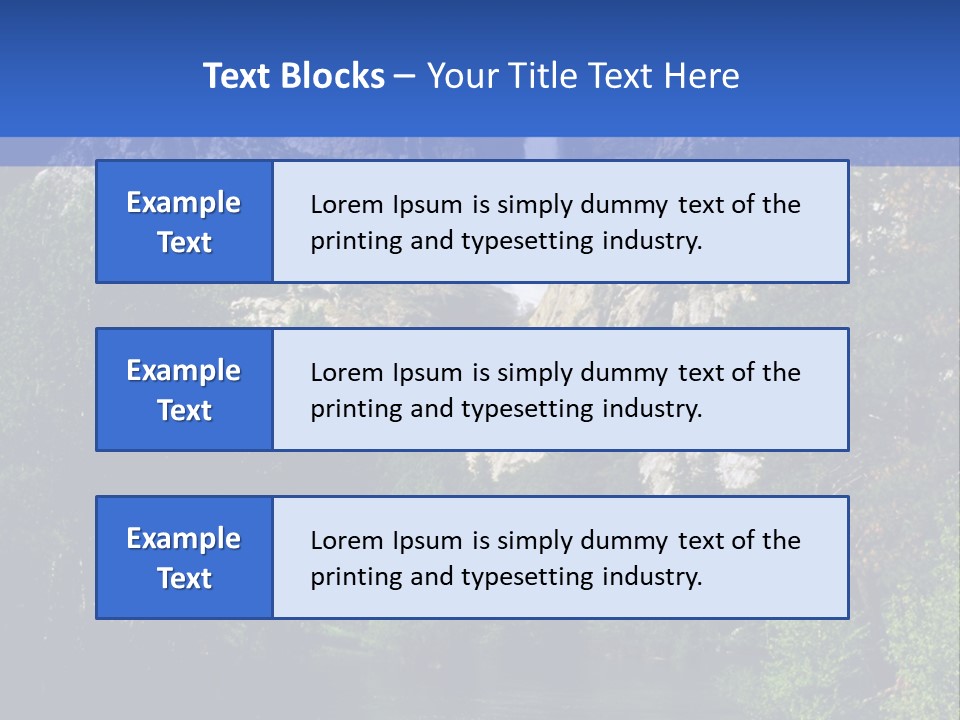 Beautiful Waterfall PowerPoint Template