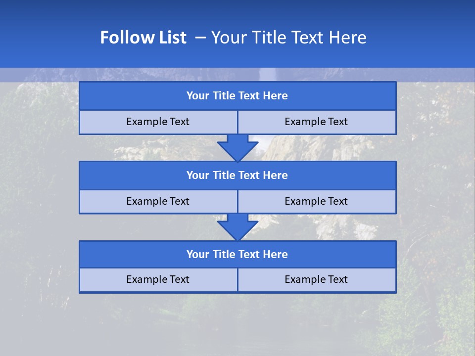 Beautiful Waterfall PowerPoint Template