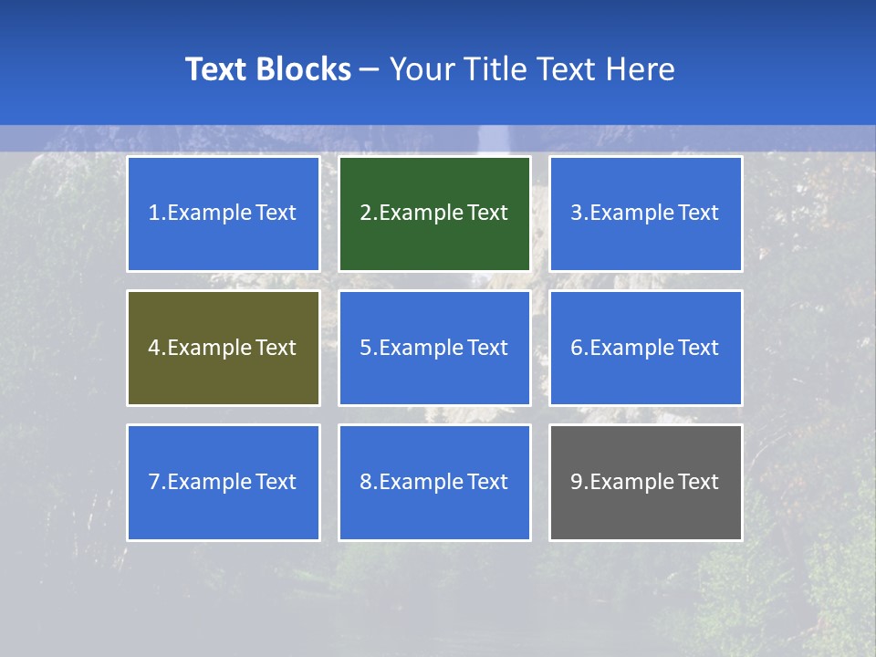 Beautiful Waterfall PowerPoint Template
