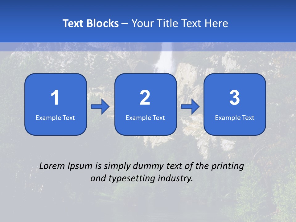 Beautiful Waterfall PowerPoint Template