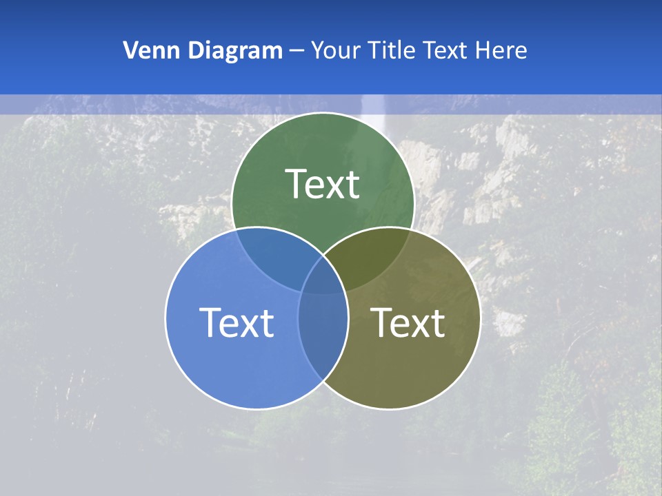 Beautiful Waterfall PowerPoint Template