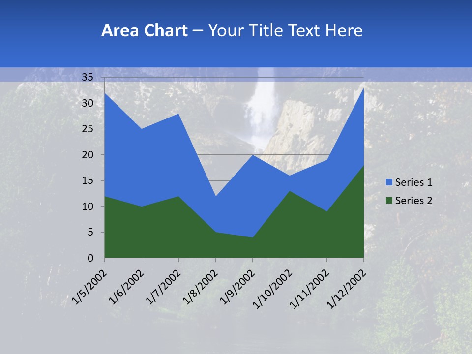 Beautiful Waterfall PowerPoint Template